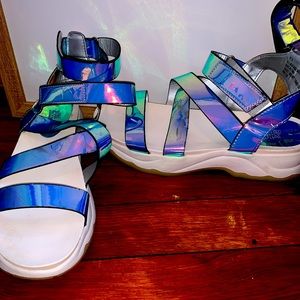 Iridescent, strappy sandals from Target’s Wild Fable brand… size 8.5